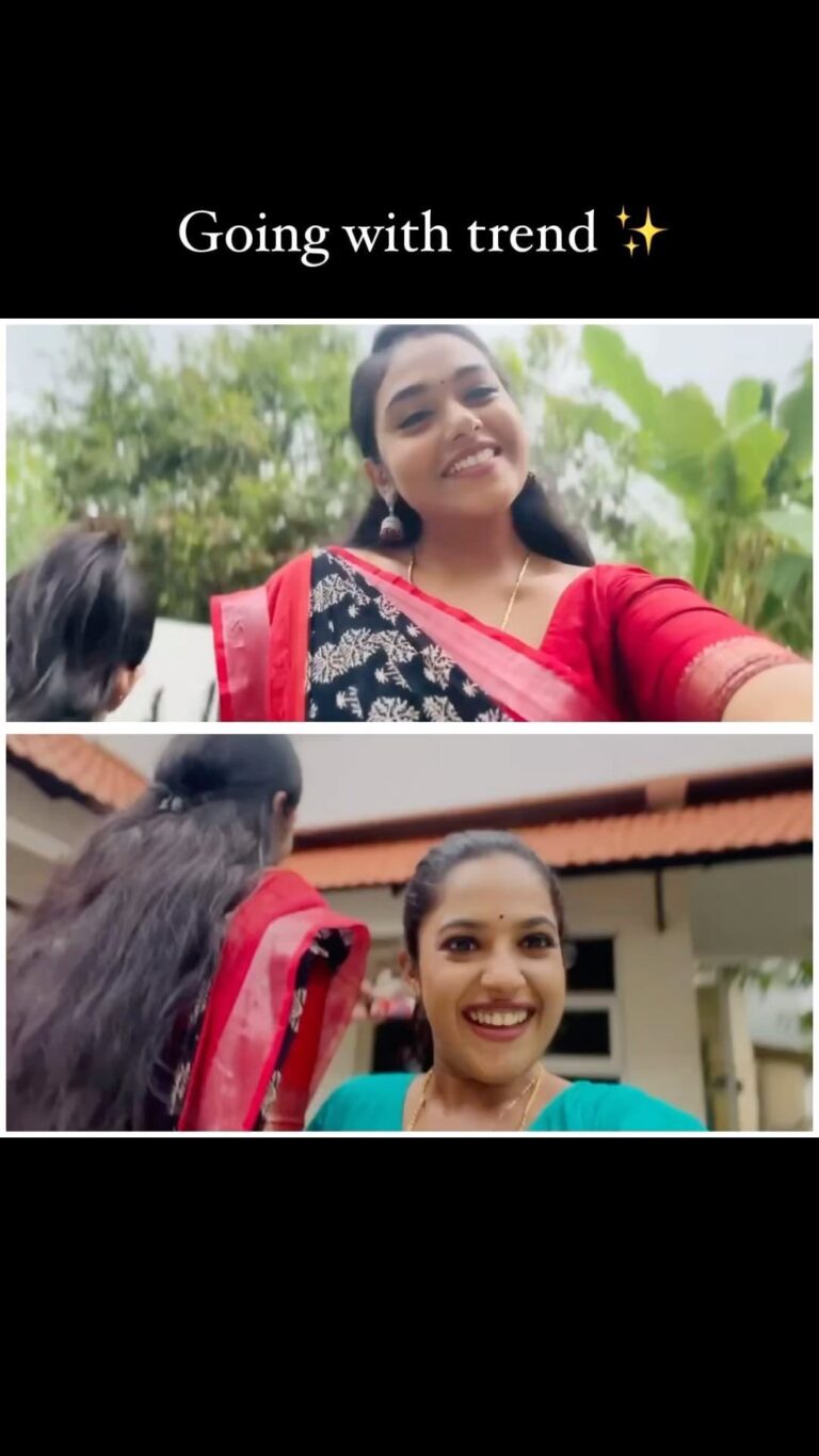Rebecca Santhosh Instagram - But the reality 🥲 Tag your tall bestie and short bestie 😂 👯‍♀️