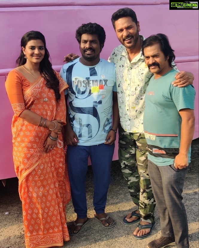 Redin Kingsley Instagram - #newfilm with prabhu deva sir, Aishwarya,Thangadurai 😊