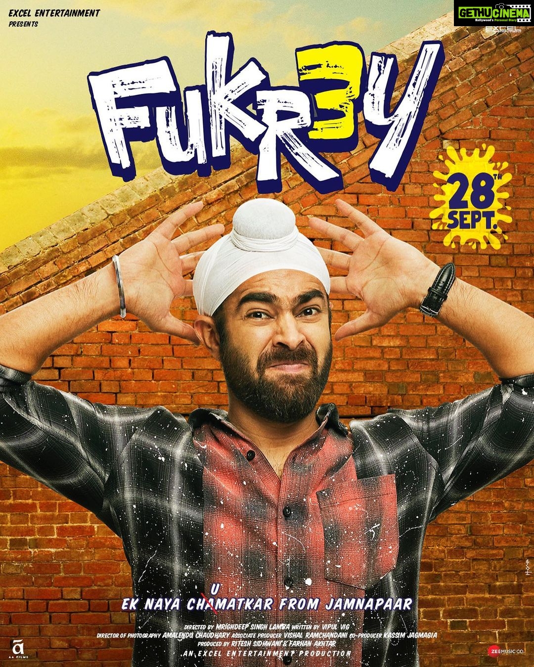 Richa Chadha Instagram - Fukron se miliye now, not later, picture ke pehele aata hai trailer. #Fukrey3 trailer out tomorrow. @pulkitsamrat @fukravarun @oyemanjot @pankajtripathi @therichachadha @mriglamba @excelmovies @ritesh_sid @faroutakhtar @vipulhappy @amalendu_dop @kassimjagmagia @vishalrr @imanojchouhan @aafilms.official @zeemusiccompany