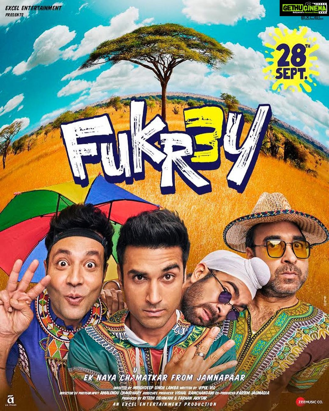 Richa Chadha Instagram - Leke aaye hai taaza khabar, ab nahi ho raha hai sabar. Iss baar hoga ek naya chumatkar from Jamnapaar! #Fukrey3 arriving in cinemas on 28th September, 2023. @pulkitsamrat @fukravarun @oyemanjot @pankajtripathi @therichachadha @mriglamba @excelmovies @ritesh_sid @faroutakhtar @vipulhappy @amalendu_dop @kassimjagmagia @vishalrr @aafilms.official @zeemusiccompany