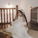Rima Kallingal Instagram - In realms of art, a soul refined, A painter's touch, so well defined, With brush in hand, Jasmin blooms adorned his sight,Their fragrance dancing in twilight, On cloth of purest ivory gleamed,he did conceive, A masterpiece that all believe. In every stroke, his heart did pour, A love for beauty to explore, With every hue, he sought to find, The essence of the jasmine kind. Manga collection now at Milan Design. Designs Inspired by Jasmin blooms, conceived by master artisans. #milandesignkochi #madebymilan #masterpiecebymilan