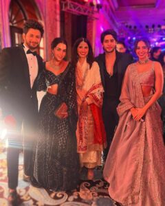 Rohit Suresh Saraf Instagram - Thank you Taurani’s for an incredible night♥️ 

Huge congratulations to the most adorable star couple  who we got no chance to take pictures with @raveenataurani @apoorvsood 🫶🏼

@rameshtaurani @varshataurani @jaya.taurani @snehataurani @maxtaurani