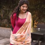 Roshni Prakash Instagram - Jitters as my Telugu movie is releasing tomorrow. #gandeevadhariarjuna out tomorrow. 🌸🌺🌸🌺🌸🌺🌸 Outfit : @bhargavikunam ❤️ P.C : @manish_konidala ❤️ Hyderabad