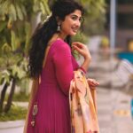 Roshni Prakash Instagram - Jitters as my Telugu movie is releasing tomorrow. #gandeevadhariarjuna out tomorrow. 🌸🌺🌸🌺🌸🌺🌸 Outfit : @bhargavikunam ❤️ P.C : @manish_konidala ❤️ Hyderabad
