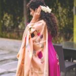 Roshni Prakash Instagram - Jitters as my Telugu movie is releasing tomorrow. #gandeevadhariarjuna out tomorrow. 🌸🌺🌸🌺🌸🌺🌸 Outfit : @bhargavikunam ❤️ P.C : @manish_konidala ❤️ Hyderabad