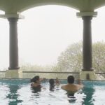Rucha Hasabnis Instagram - Pool, fog and family. Perfect equation for happiness 💙💦 . . #familytime #love #happiness