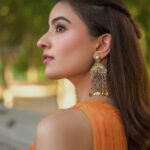 Rukshar Dhillon Instagram - 🧡✨ Styled by- @vasundhara_daga Wearing- @pallavijaipur @the_chandi_studio Hair- @hairstylist_laddi312 Make up- @rup_makeup_aura Pictures- @gsfilms.x @visualbypotter