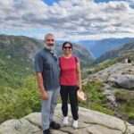 S. S. Rajamouli Instagram - Saw the images of this Pulpit Rock while researching for Magadheera. Wanting to come here since then. Thanks to Baahubali film in concert in Stavenger, finally it happened. Pulpit Rock, Stavanger, Norway