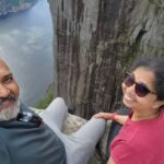 S. S. Rajamouli Instagram - Saw the images of this Pulpit Rock while researching for Magadheera. Wanting to come here since then. Thanks to Baahubali film in concert in Stavenger, finally it happened. Pulpit Rock, Stavanger, Norway