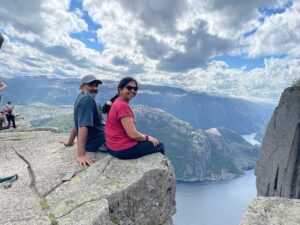 S. S. Rajamouli Instagram - Saw the images of this Pulpit Rock while researching for Magadheera. Wanting to come here since then. Thanks to Baahubali film in concert in Stavenger, finally it happened.