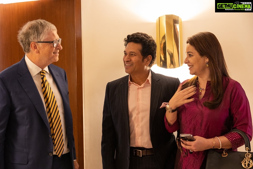 Sachin Tendulkar Instagram - We are all students for life. Today was a wonderful learning opportunity to gain perspectives on philanthropy - including children’s education and healthcare, which the Sachin Tendulkar Foundation works on. Sharing ideas is a powerful way to solve the world’s challenges. Thanks for your insights @thisisbillgates! @bmgfindia