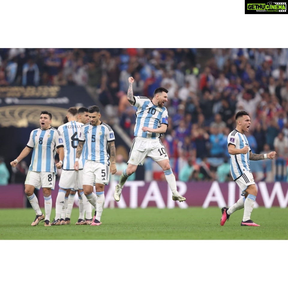 Sachin Tendulkar Instagram - Many congratulations to Argentina on doing this for Messi! Wonderful comeback from the way they started the campaign. Special mention to Martinez for the spectacular save towards the end of extra time. That was a clear indication to me that Argentina would clinch this. #FIFAWorldCup