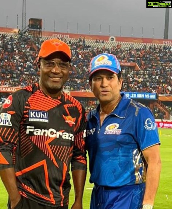 Sachin Tendulkar Instagram - Such a special honour at one of my favourite grounds in the world. 🏟️ Having my name there along with my good friend @brianlaraofficial is one of the best gifts we could've got. Thank you @ourscg! #india #australia #westindies #cricket