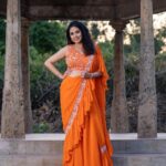 Sadha Instagram - #neethonedance show on @starmaa 🧡🧡🧡 Every Sat Sun @9:00 pm! 🤩💫 Stylist @harinireddym Designer @waterlilies_by_label_harshala Jewellery @kushalsfashionjewellery VC @prashanth_photo_graphy #sadaa #judge #danceshow #realityshow