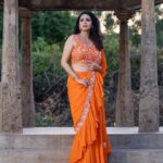 Sadha Instagram - #neethonedance show on @starmaa 🧡🧡🧡 Every Sat Sun @9:00 pm! 🤩💫 Stylist @harinireddym Designer @waterlilies_by_label_harshala Jewellery @kushalsfashionjewellery VC @prashanth_photo_graphy #sadaa #judge #danceshow #realityshow