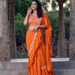Sadha Instagram - #neethonedance show on @starmaa 🧡🧡🧡 Every Sat Sun @9:00 pm! 🤩💫 Stylist @harinireddym Designer @waterlilies_by_label_harshala Jewellery @kushalsfashionjewellery VC @prashanth_photo_graphy #sadaa #judge #danceshow #realityshow