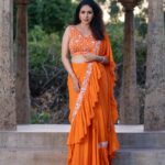 Sadha Instagram - #neethonedance show on @starmaa 🧡🧡🧡 Every Sat Sun @9:00 pm! 🤩💫 Stylist @harinireddym Designer @waterlilies_by_label_harshala Jewellery @kushalsfashionjewellery VC @prashanth_photo_graphy #sadaa #judge #danceshow #realityshow