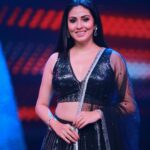 Sadha Instagram - For #neethoneydance on @starmaa 🪩🧿 Styling @harinireddym Designer @labelmanasamovva Jewellery @houseofqc Asst @rakeshmanchi PC @ranjithpawan_photography #danceshow #realityshow #judge #sadaa