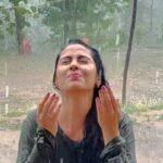 Sadha Instagram - Grounding done best when the Rain God’s blessing from above! #onewithnature #childlike #rains #monsoon
