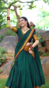 Sadha Instagram - Because I was wearing a #jhumka & half saree! 😀 Stylist @harinireddym Designer @manasa_karnati Jewellery @houseofqc VC @trendloud team @gkkarthikgubbala Asst @rakeshmanchi #sadaa #halfsaree #southindian #reelsindia #reelsinstagram #reelsvideo #reels