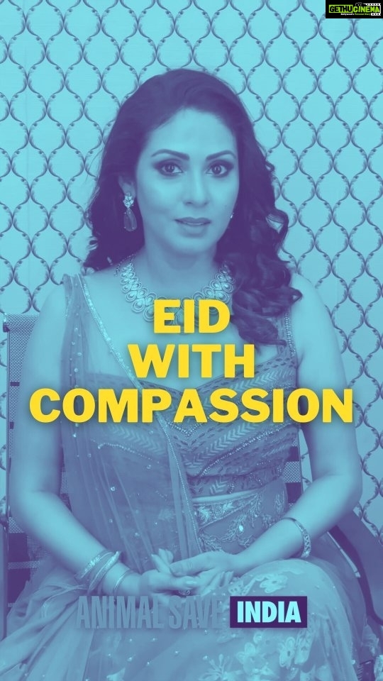 Sadha Instagram - 🌱💚 Choose kindness this Eid! 🐄🌍 Go vegan to celebrate with compassion and save our planet! 🌱🕌 Eid Mubarak! 🌙✨ #GreenEid #CompassionOverCruelty #SaveOurEarth #AnimalSaveIndia #EID 🌱🌍