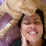 Sadha Instagram - The way he loves me! 🥹 Licking in cats is a purest form of showing affection, love and care, something they pick as kittens from the their mothers. 💚 Cherry, whom I rescued during lockdown, when he was already 8 years old, was critical with a huge maggot wound in his neck. I didn’t leave him back after recovery because he was also diagnosed with chronic asthma. We have come a long way since then. This was just to share how much love adopted animals can bring into your lives. Calling them strays & buying breeds instead is being unfair to both. #adoptdontshop #catmom #saynotobreeders