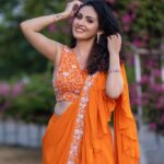 Sadha Instagram - #neethonedance show on @starmaa 🧡🧡🧡 Every Sat Sun @9:00 pm! 🤩💫 Stylist @harinireddym Designer @waterlilies_by_label_harshala Jewellery @kushalsfashionjewellery VC @prashanth_photo_graphy #sadaa #judge #danceshow #realityshow