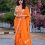 Sadha Instagram - #neethonedance show on @starmaa 🧡🧡🧡 Every Sat Sun @9:00 pm! 🤩💫 Stylist @harinireddym Designer @waterlilies_by_label_harshala Jewellery @kushalsfashionjewellery VC @prashanth_photo_graphy #sadaa #judge #danceshow #realityshow