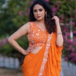 Sadha Instagram - #neethonedance show on @starmaa 🧡🧡🧡 Every Sat Sun @9:00 pm! 🤩💫 Stylist @harinireddym Designer @waterlilies_by_label_harshala Jewellery @kushalsfashionjewellery VC @prashanth_photo_graphy #sadaa #judge #danceshow #realityshow