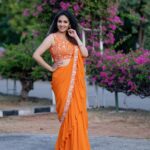 Sadha Instagram - #neethonedance show on @starmaa 🧡🧡🧡 Every Sat Sun @9:00 pm! 🤩💫 Stylist @harinireddym Designer @waterlilies_by_label_harshala Jewellery @kushalsfashionjewellery VC @prashanth_photo_graphy #sadaa #judge #danceshow #realityshow
