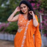Sadha Instagram - #neethonedance show on @starmaa 🧡🧡🧡 Every Sat Sun @9:00 pm! 🤩💫 Stylist @harinireddym Designer @waterlilies_by_label_harshala Jewellery @kushalsfashionjewellery VC @prashanth_photo_graphy #sadaa #judge #danceshow #realityshow