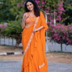 Sadha Instagram - #neethonedance show on @starmaa 🧡🧡🧡 Every Sat Sun @9:00 pm! 🤩💫 Stylist @harinireddym Designer @waterlilies_by_label_harshala Jewellery @kushalsfashionjewellery VC @prashanth_photo_graphy #sadaa #judge #danceshow #realityshow