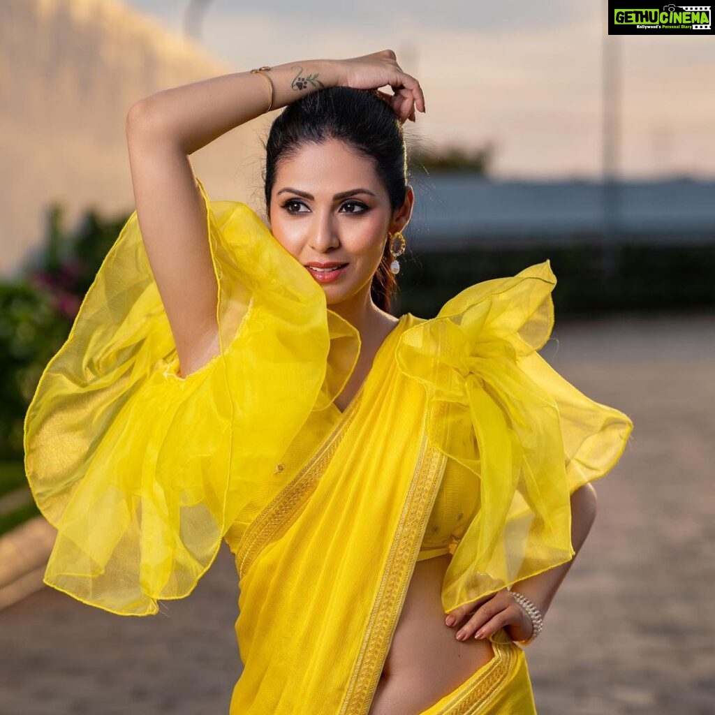Sadha Instagram - The last ones from this look! 💛 Stylist @harinireddym Saree @on_fleek_creationss PC @prashanth_photo_graphy #picsoftheday #sadaa