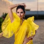 Sadha Instagram - The last ones from this look! 💛 Stylist @harinireddym Saree @on_fleek_creationss PC @prashanth_photo_graphy #picsoftheday #sadaa