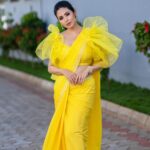 Sadha Instagram - Felt like a 🌻 in the gorgeous saree! 💛☺️ Stylist @harinireddym Saree @on_fleek_creationss PC @prashanth_photo_graphy #picsoftheday #sadaa