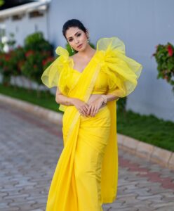 Sadha Instagram - Felt like a 🌻 in the gorgeous saree! 💛☺️

Stylist @harinireddym 
Saree @on_fleek_creationss 
PC @prashanth_photo_graphy

#picsoftheday #sadaa