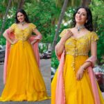 Sadha Instagram - 💛💛💛 For the one & only #neethoneydance on @starmaa … ☺️ Stylist @harinireddym Outfit @omanas_clothing Jewellery @houseofqc Hair @2727parvathi Asst @rakeshmanchi PC @sowmyartphotography #sadaa #danceshow #realityshow #judge