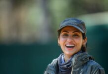Sadha Instagram - Here’s to a happy weekend! Do whatever lightens up your face! ☺️🧿💚 Thank you @kandothportrait for these beautiful captures! 🙏