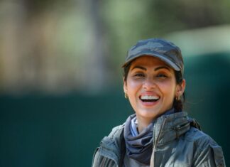 Sadha Instagram - Here’s to a happy weekend! Do whatever lightens up your face! ☺️🧿💚 Thank you @kandothportrait for these beautiful captures! 🙏