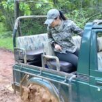 Sadha Instagram - Monsoon Safaris be like! 😅 That’s our guide on the tree trying for network coverage so we could get some help. 🙈 We were stuck here for over 2 hours before the rescue team arrived. What an adventurous evening! I’ll share the full episode soon. Tadoba never lets me go back without an unforgettable experience! 😀 #monsoon #junglesafari #wildlife #tadoba Tadoba - Andhari Tiger Reserve
