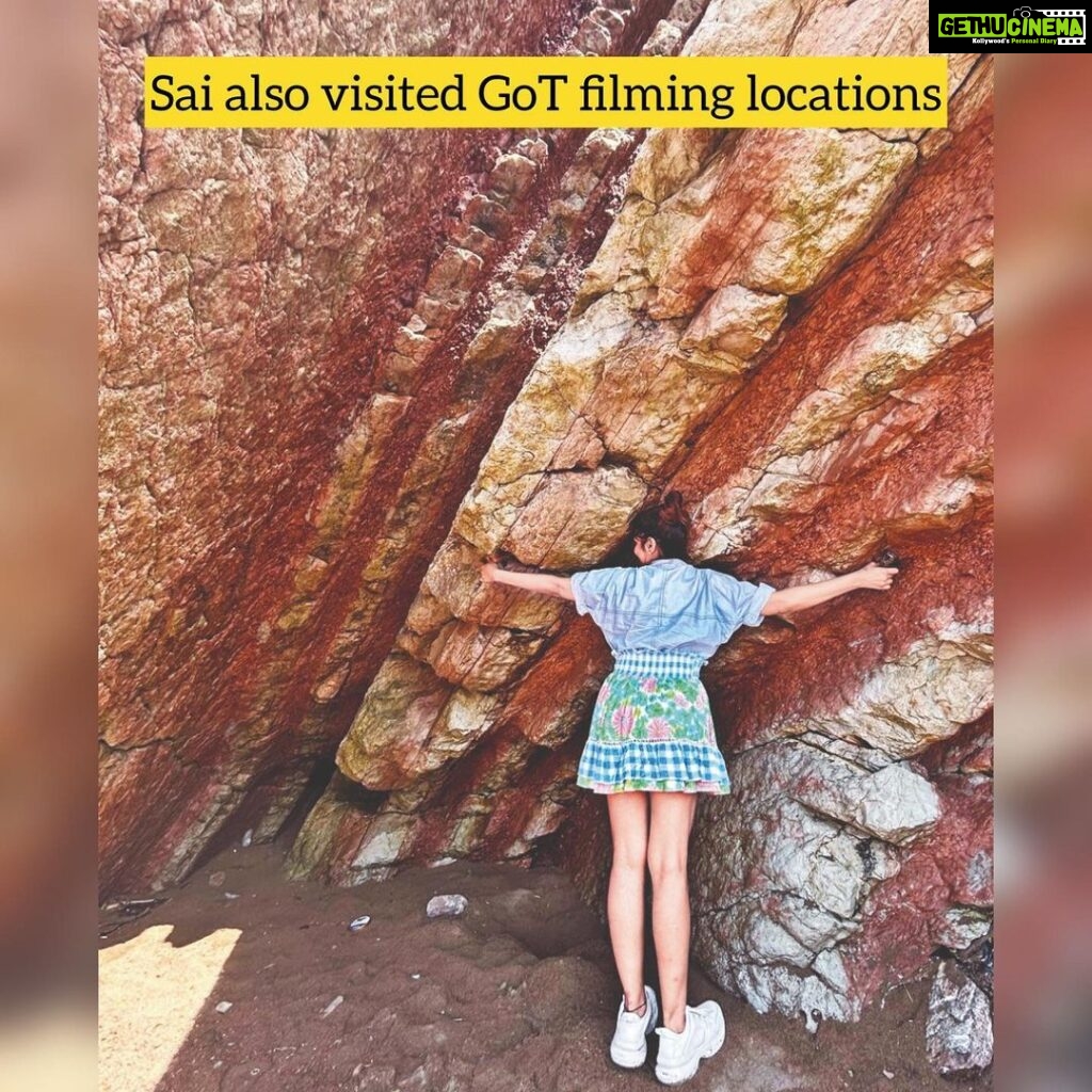 Sai Tamhankar Instagram - #EXCLUSIVE: #SaiTamhankar was recently on a Spanish vacay and visited some of the filming locations of her favourite show in the country. We caught up with the #Mimi actor to chat about her first long vacation in almost five years and all the new things she explored Head to our story to read more . . #saitamhankar #saitamhankarfans #saitamhankarfc #spain #got #gameofthrones #itzurunbeach #paella #padronpeppers #flamenco #travel #travelgram