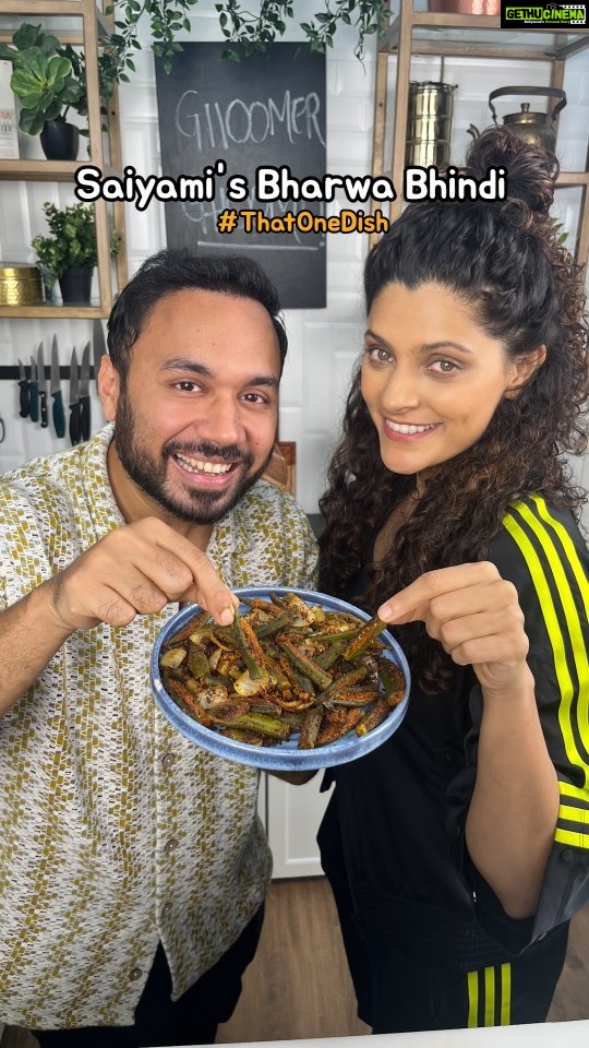 Saiyami Kher Instagram - Saiyami's Bharwa Bhindi recipe is a definite winner 🏆 and so is Ghoomer! I asked Saiyami #ThatOneDish she loves and she said she eats Bhindi practically every day in different forms. Her other favourite is Kurkuri Bhindi. Do try her Delishaaas recipe at home and don't forget to go watch Ghoomer on the big screen doston!!! 🏏 #createtogether . . #bhindi #ghoomer #saiyamikher #goila #delishaaas #indianfood #sabzi #okra