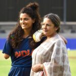Saiyami Kher Instagram - She has probably seen me since I was born. But my first memory of Shabana Maushi was seeing her in this pristine white Lucknowi kurta, making chai. Even in something so mundane, she exuded royalty. As I grew up and became acquainted with her work, I started understanding the formidable enigma that the world knows her to be. And I was left awestruck by her body of work. When I decided to work in films, Dadima (Shaukat Kaifi) would help me with my diction. For the tomboy that I was, nobody believed I could become an actress. However, Dadima vociferously stood up for me. "There's an honesty in her", she'd keep telling Shabana Maushi. And being the unconditional support system that Shabana Maushi is, she would obviously broadcast the message. The night before I shot my first scene with her in Ghoomer, I couldn't sleep. I was working with THE Shabana Azmi. I had this mental image of what she'd be like on set. How her personality could overshadow everyone. It incited so much fear and intimidation. Yet, when she did come on set, I didn't see a trace of Shabana Azmi, the star. I could only see a hungry actor who unquestioningly surrendered to her director. I understood what makes her the force that she is. Filming in Indian summers on a blazing cricket field isn't an easy task. We would all be exhausted. But, when I'd come back to my vanity, all battered and bruised from the season ball, Shabana Maushi would set aside her own fatigue and ask about me. The love and concern that can only come from family. As we filmed the scene in which I lose my arm, that's all I could think of. Families and what they mean. And then, almost instinctively in the scene, I hugged her and cried. I don't remember what my lines were but the only thing I could bring myself to say was, "Dadima". I can't stop thinking of my grandparents and Dadima. They'd be so happy seeing this. And I know, somewhere in heaven, they're having a watch party. :) #ghoomerincinemas @azmishabana18 @hopeprodn
