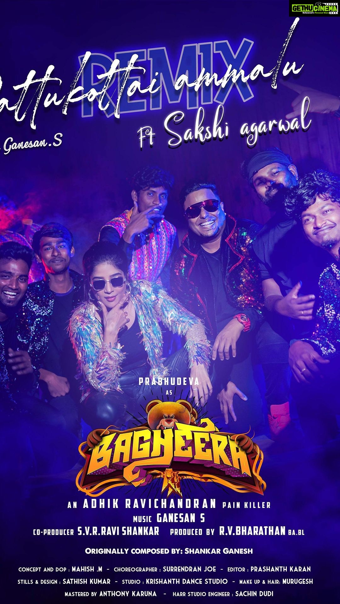Sakshi Agarwal Instagram - This was so much fun✨ . #pattukottaiammalu @ganesan_s_official @directoradhik @prabhudevaofficial @iamsakshiagarwal @surendran_joe @mah1sh @murugeshmakeup_hair @sathish_photography49 @Prashanth_karan @thinkmusicofficial . #pattukottai #pattukottaiammalu #dancereel #instagramreels #bagheera #bagheerareels Chennai, India