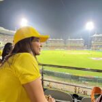Sakshi Agarwal Instagram - Watta win✨✨✨ . Killed it @chennaiipl ❤️❤️ . #chennaisuperkings #ipl #indianpremierleague #csk #whistlepodu Chennai, India