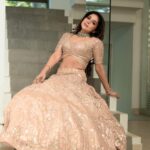Sakshi Agarwal Instagram - Its not about your reflection, Its what you see beyond it✨ . Mua n hair @murugeshmakeup_hair Outfit by @malgudi_designs Jewellery @vivahbridalcollections PC @sathyaphotography3 . #lehenga #goldengirl #goldisbold #sakshiagarwal #beautyredefined #gracefulbeauty #foryou #kollywood #actresslife #goldenhourportraits Chennai, India