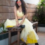Sakshi Agarwal Instagram - Lets have fun💛 . @murugeshmakeup_hair @sathyaphotography3 @sindira_by_swethaindiran . #goodgirlshavefuntoo #indowestern Chennai, India