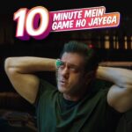 Salman Khan Instagram - Aane wala 10 minute shayad kuch de jayega. Kyunki 10 minute mein Zupee pe Game Ho Jayega. @zupee_official #GameHoJayega #10MinMeinGameHoJayega #Zupee #Collab #Ad