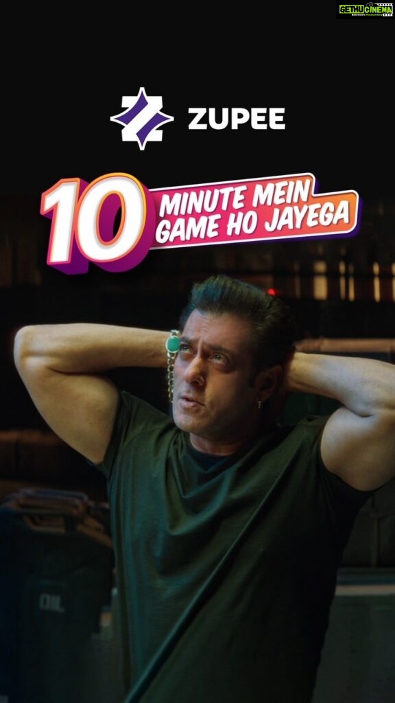 Salman Khan Instagram - Aane wala 10 minute shayad kuch de jayega. Kyunki 10 minute mein Zupee pe Game Ho Jayega. @zupee_official #GameHoJayega #10MinMeinGameHoJayega #Zupee #Collab #Ad