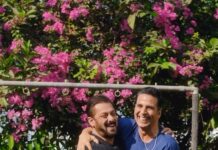 Salman Khan Instagram - And when #MainKhiladi captured @beingsalmankhan’s imagination, it barely took him seconds to get on the beat. Phir kya bhai…bas dhoom machaai!! #Selfiee
